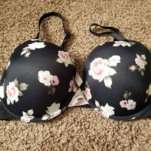 PINK floral t-shirt bra